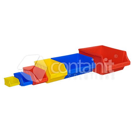 Red Plastic Parts Bin - Red - Containit Solutions